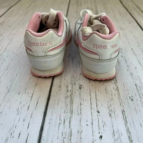 Reebok white/pink Royal Cljog sneakers toddler size 11 - Picture 5 of 8